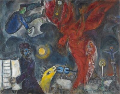 Marc Chagall, Der Engelssturz, © VG Bild-Kunst