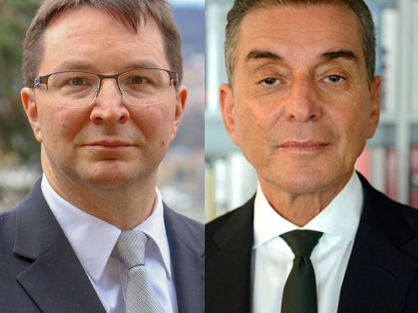 Foto Michael Blume: (c) Staatsministerium Baden-Württemberg; Foto Michel Friedmann: (c) Nicci Kuhn
