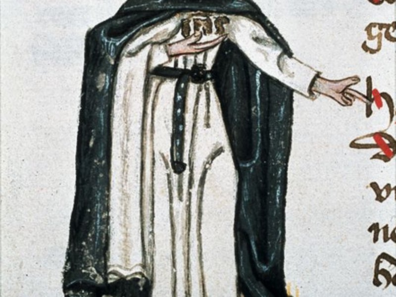 Heinrich Seuse. Bild eins der Einsiedler Handschrift (Auszug). Heinrich Seuse. Bild eins der Einsiedler Handschrift (Auszug).