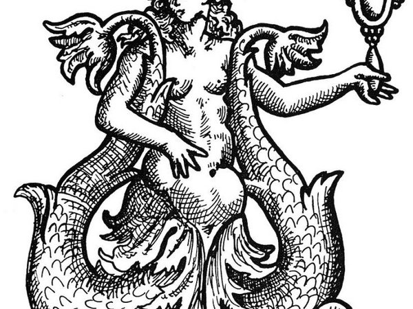 "Sirène" - anonymer Druck aus der Publikation "Ballet comique de la reine", Frankreich 1573