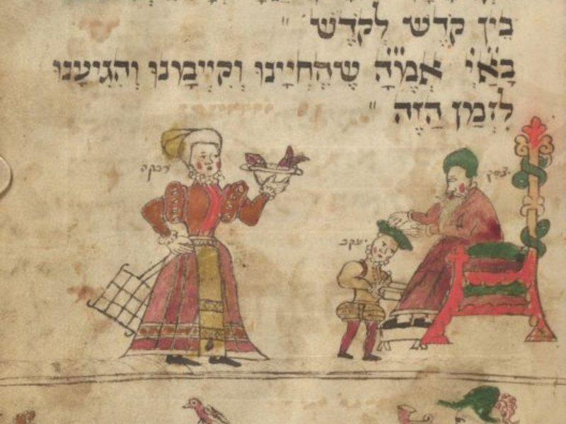 "Jakobssegen" aus dem Machsor der Familie Ulmo-Günzburg, Hs 7058 © Germanisches Nationalmuseum "Jakobssegen" aus dem Machsor der Familie Ulmo-Günzburg, Hs 7058 © Germanisches Nationalmuseum